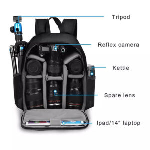 High Quality Large Capacity Multiple Protection DSLR SLR Camera Backpack