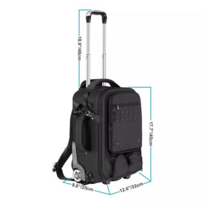 Customized Design Waterproof Durable Wheeled Rolling Camera Carrying Backpack