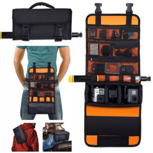 Durable Nylon Multiple Carry Roll Camera Bag Pack With Waist Strap