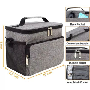 Insulated Lunch Bag For Reusable Lunch Tote Box Leakproof Cooler Handle Bag