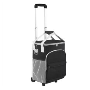 Custom Wheeled Roller Shopping Rolling Ice Insulated Lunch Food Trolley Cooler Bag