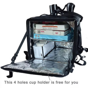 Wholesale Large Capacity Thermal Fast Food Insulated Backpack Hot Pizza Lunch Takeaway Cooler Food Delivery Bag for Bike