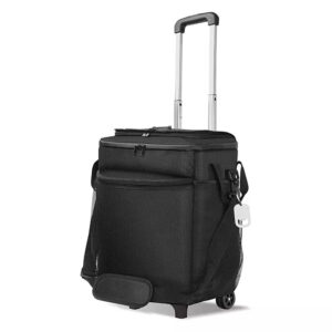 60-Can Wholesale Lightweight Travel Insulated Extended Collapsible Portable Wheels Trolley Rolling Cooler Bag