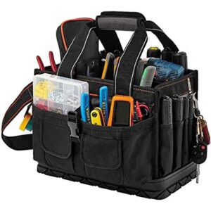 Professional Work Kit Organizer Heavy Duty Durable Carrier Rubber Base Open Top Tool Bag