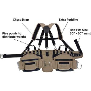 new arrival wholesale adjustable tool belt holder waist tool belt bag with multi pockets for electricians