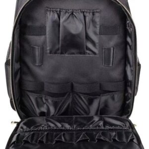 Custom Logo Black Functional Haircut Barber Travel Backpack Hair Stylist Backpack with slot Barber Hairdressing Tool Bag Backpack