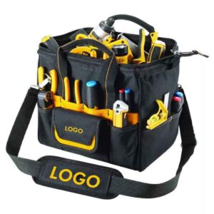 Custom Durable Utility Canvas Zipper Made Tool Bag Heavy Duty Tools Multi-Purpose Storage Organizer Electrician Tool Bag