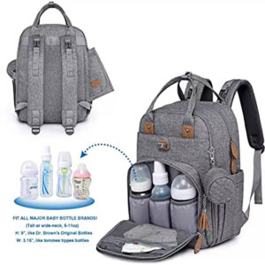 Outdoor Travel Durable Large Unisex Baby Nappy Changing Mommy Diaper Backpack with Portable Changing Pad