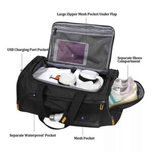 Hot Sale Multipurpose Large Sports Gym Bags Overnight Weekender Duffel Backpack Travel Bag With USB Charging Port