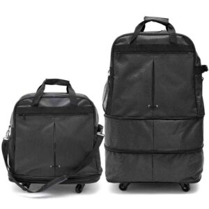 Air Transport Wheeled Luggage Bag Custom Extensible Foldable Rolling Duffle Travel Bag with Wheels