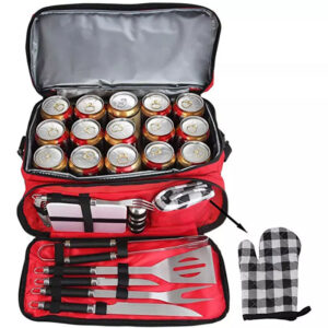 Waterproof Insulated Barbecue Multifunction BBQ Bag With BBQ Grill Accessories Set