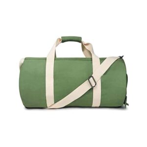 Canvas Round-Shaped Large Capacity Sports Gym Bag Fashion Canvas Duffel Bag With Adjustable Straps