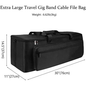 Durable Unique Stylish Musicians Gig Equipment Waterproof Cable File Bag