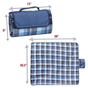 34L Large Picnic Insulated Collapsible Basket with Waterproof Outdoor Blanket