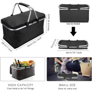 Custom Outdoor Camping Picnic Insulated Strong Aluminum Frame Basket