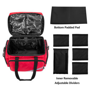 Well-designed Rolling Medical Bag with Detachable Trolley Nurse Rolling First Aid Bag