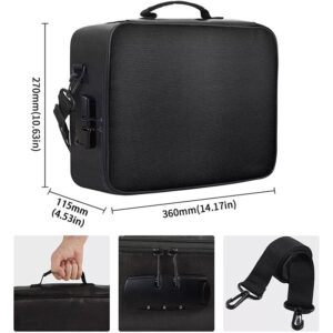 High Quality Large Capacity Safe Portable Important Document Travel Storage Case Fireproof File Bag