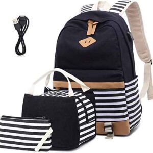 Canvas School Backpack for Girls