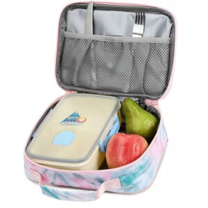 2022 new arrivals school bags with lunch box tie dye bag blue pink backpack set girls kids lunch box children school bags