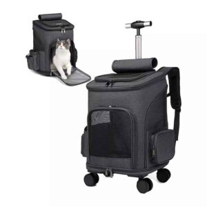 Hot Sale Durable Pet Stroller Car Seat for Small Dogs Cats Puppies Travel Trolley Wheeled Pet Carrier Bag with Wheels