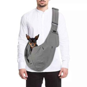 Custom Hand Free Sling Adjustable Strap Breathable Safety Belt Carrying Small Dog Cat Puppy Pet Carrier Bag