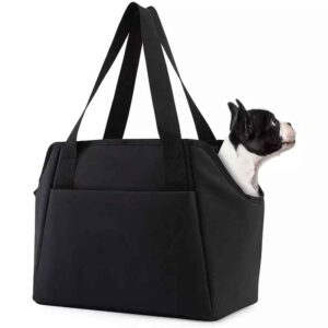 Custom Pet Tote Bag Adjustable Safety Tether Travel Portable Soft-Sided Pet Carrier Shoulder Bag for Small Dog