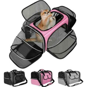 Extra Large Unique Design Comfortable Airline Approved Durable Expandable Soft-Sided Pet Travel Portable Dog Cat Carrier Bag