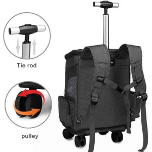 Hot Sale Durable Pet Stroller Car Seat for Small Dogs Cats Puppies Travel Trolley Wheeled Pet Carrier Bag with Wheels