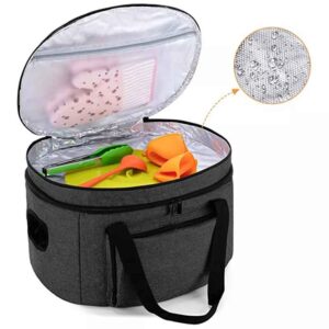 Travel Waterproof Double Layers Tote Slow Cooker Storage Bag Insulated Slow Cooker Accessories Carrier for Outdoor