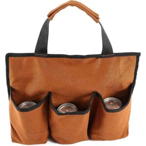 Reusable 6 Pack Beverage Caddy Drink Carrier Cup Holder Portable Beer Cooler Tote Bag