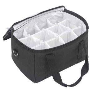 Insulated Reusable Drink Holder Delivery Bag with Removable Dividers Portable Beverage Coffee Cup Carrier Bag