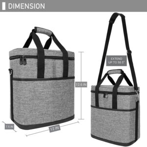 6 Bottle Carrier Tote Insulated Padded Wine Cooler Bag for Travel Picnic Outdoor Camping