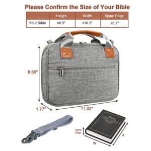 Multipurpose Lightweight Portable Bible Cover Church Bags Roomy Bible Case